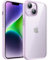 JETech Case for iPhone 14 Plus 6.7-Inch, Shockproof Phone Bumper Cover, Solid Color Matte TPU Frame, Anti-Scratch Clear Back (Purple)