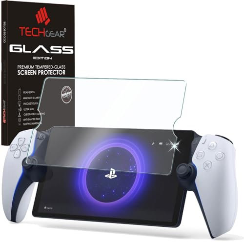 TECHGEAR GLASS Protector For PS Portal, Genuine Tempered Glass Screen Protector [9H Hardness] [Crystal Clarity] [Scratch-Resistant] [No-Bubble] Compatible for Sony PlayStation Portal Remote Player
