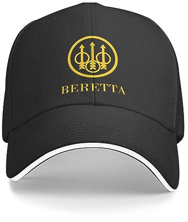 VIDOJI Baseballkappe Punk Beretta Pistole Shooter Baseballkappe für Frauen Männer Verstellbar Militär Liebhaber Papa Hut Leistung