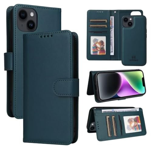 for Detachable Wallet Case for iPhone 13/iPhone 14 RFID Blocking Card Slots Holder Premium PU Leather Magnetic Kickstand Shockproof Removable Flip Protective Cover for iPhone 13/iPhone 14,blue