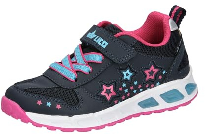 Lico Blinky Girl Sneaker, Marine/Pink/Türkis, 34 EU