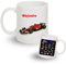Luxury Desing Regalo personalizado - Tazas para personalizar - Taza personalizada nombre - Coche Ferrari - Taza personalizada Formula 1 - Regalos formula 1 - F1(Coche Ferrari)