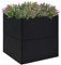 JUDYY Jardinière Noir 80x80x80 cm Résine tressée,Jardiniere sur Pieds,Jardiniere Terrasse