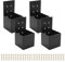 Kit de supports de base de poteau de clôture en bois, connecteurs de garde-corps pour pergola, terrasse, balustrade, boîte aux lettres (4 pièces)
