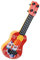 ADOCARN Ukulele Desktop-Mini-Gitarre Kindergitarre für Kinder Miniaturspielzeug Gitarren für Kinder Spielzeug für Kinder Fotografie Requisiten Kindergitarre lustige Kindergitarre Abs rot