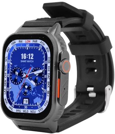 Smartwatches für Männer, Aktivitätstracker mit Schrittkalorienzähler, BT ANRUF, Fitnessuhr mit Touchscreen für Outdoor Sportarten, Wandern, Laufen, Radfahren (Black)