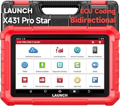 Launch X431 Pro Star 8'' Bidirektional OBD2 Diagnosegerät mit 38+ Resets & ECU Codierung, Alles System diagnosegerät Auto All-in-One Auslesegerät Auto mit CANFD, DOIP, FCA Autoauth, 2 Jahre Update