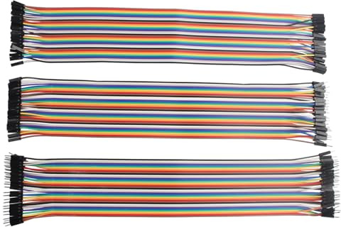 ZDE 120 Stück 30cm Jumper Wire Kabel Breadboard Flachbandkabel 40Pin Female-Female/Male-Female/Male-Male Steckbrücken Kabel Kompatibel mit Arduino und Raspberry Pi Breadboard
