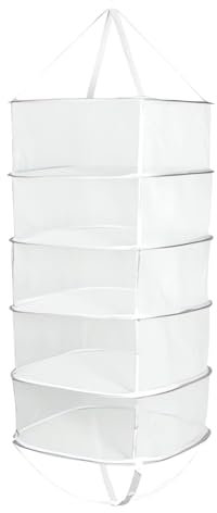 Weedness Gow Trockennetz Ø 45 cm 5 Lagig für Growboxen – Kräutertrockner Trocknungsnetz zum Aufhängen