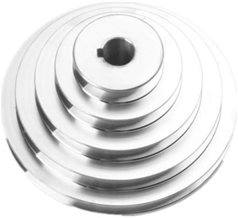 MNUPL Tischbohrmaschine, 54 mm bis 150 mm Außendurchmesser, 14, 16, 18, 19, 20, 22, 24, 25, 28 mm Bohrung, Aluminium, A-Typ, 5-stufiges Pagoden-Riemenrad for Keilriemen, 1 Stück(E)