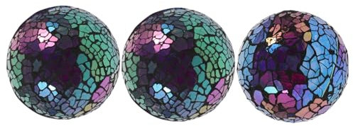 Alipis 3 Stück Mosaikkugel Abdeckung Vasen Dekokugeln Mosaikglaskugel Heimornament Glaskugel Kunsthandwerk Tischdekoration Wohnaccessoires Mosaikkugeln Für Zuhause Discokugeln