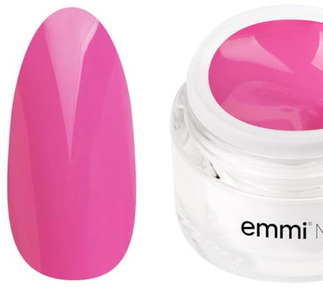 Emmi Nail Farbgel | UV/LED-Gel für brillante Farbintensität | Hohe Deckkraft, mittelviskos & selbstglättend | Kein Verlaufen in Nagelränder | 5 ml – Bright Pink