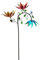 Windmühle Aus Metall, Solar Metall Windrad, Windrad Garten,Große Windspiel Garten Dekoration - 95cm Windmühle mit 3 Blumen & Schmetterlingen, Wetterfest für Rasen (30 * 90 cm)