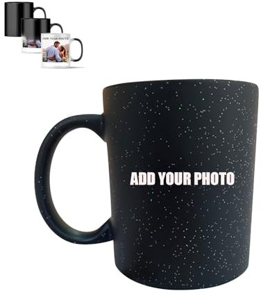 Personalised Heat Change Mugs with Photo,Magic Colour Reveal Coffee Cup, Custom Photo Gift,Customized Mugs with Photo,Personalized Magic Mug,DIY Customised for Gifts Christmas, Birthday (B)