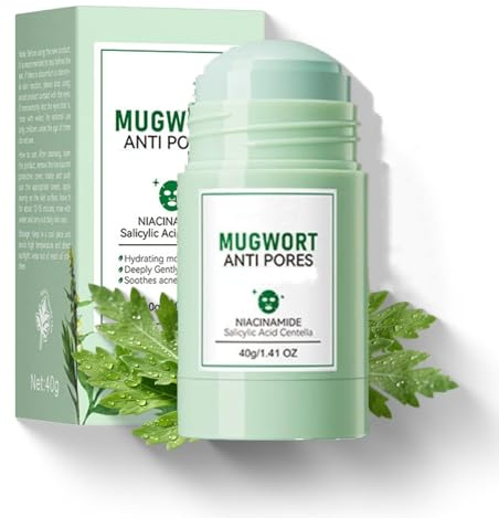 Mugwort Clay Mask Stick - Mugwort Face Masks Skincare - Clay Mask for Pores, Deep Cleaning Grease,Water Oil Balance-Clarify Skin - Daily Face Care for a Lot of Skin Type 1pcs