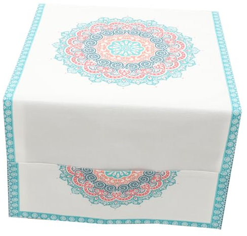 DIYEAH Cubierta de Lavadora de Algodón y Protector Antipolvo para Lavadoras de Carga Frontal Pequeño Diseño Moderno y Resistente al Desgaste Color Azul Degradado