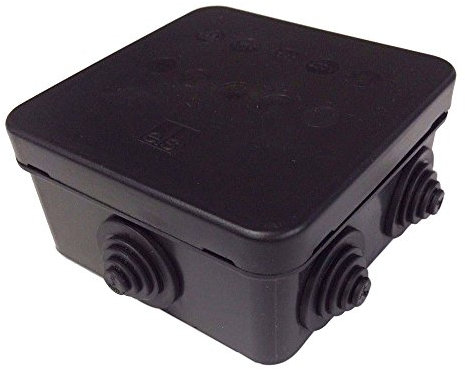 Junction Box IP55 Terminal Box in Black HP80 External CCTV Electrical ELS