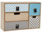 DRULINE Mini Cassettiera Cassettiera Armadietto Legno Shabby Chic 5 Cassetti Armadio Colorato - Modell 3