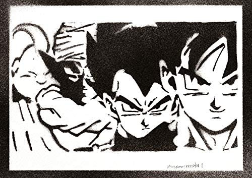 moreno-mata Echtes Handgemachtes Graffiti Dragonb... Manga und Anime Aesthetic Poster & Kunstdrucke Bilder Plakat Handmade Deko Wandbilder Wohnzimmer Wanddeko Geschenke für Männer und Frauen