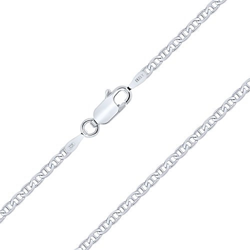 Planetys - Marine Kette 925 Sterling Silber Rhodiniert Kette - Halskette - 2.3 mm Breite Längen: 50 cm