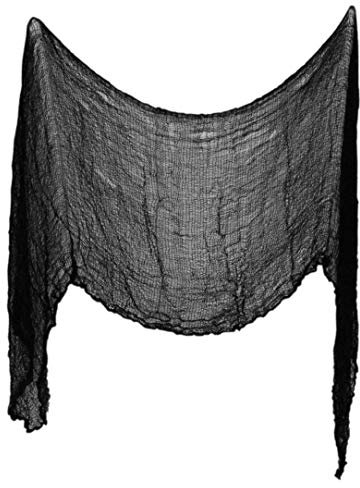 KarnevalsTeufel.de Halloween Dekostoff für Halloweenparty Gruselparty Halloweenaccessoire Zubehör Deko Partydeko (Schwarz)