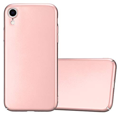 Cadorabo Custodia per Apple iPhone XR in ORO ROSA METALLO - Rigida Cover Protettiva Sottile con Bordo Protezione - Back Hard Case Ultra Slim Bumper Antiurto Guscio Plastica