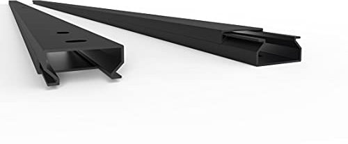 SCOS Smartcosat Goulotte de câbles à visser en plastique PVC - Montage mural en saillie - 20 x 10 x 2000 mm - 5 pièces de 2 m x H x L - Noir graphite