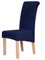 Homaxy Samt Stretch Esszimmer Stuhl Slipcover Satz von 4 - Spandex Plüsch Kurze Stuhl Deckt Solide Große Esszimmer Stuhl Protector Home Decor, Marineblau