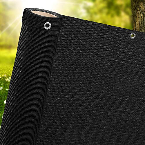 1m,1.5m, 2m Wide Privacy Netting Garden Screening Windbreak Fencing 95% Shade Fence Net Black 1m x 5m FREE 6 Bungees 20 Zip Ties Included