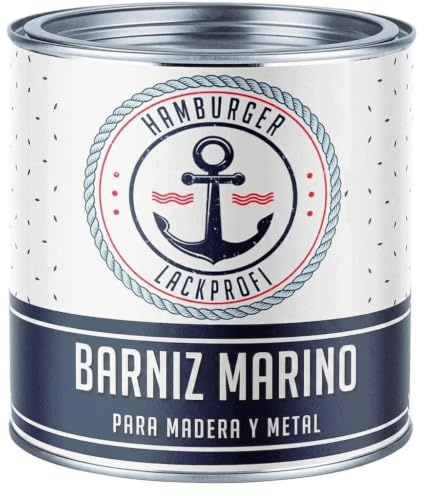 Barniz marino mate para madera y metal azul noche RAL 5022 azul Barniz de yate pintura náutica (1 L) Hamburger Lack-Profi
