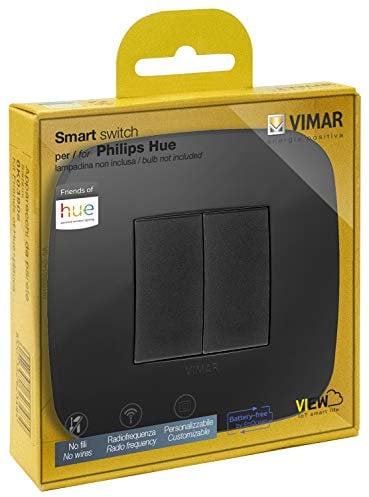 Vimar 0K03906.08 Kit Interruttore senza Fili in Radiofrequenza, Nero