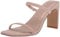The Drop Avery-Sandali con Tacco Alto a Due Cinturini Heeled-Sandals da Donna, Naturale, 39 EU