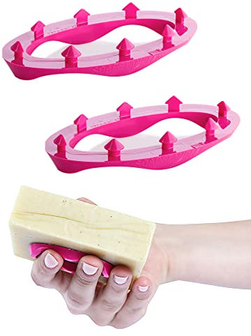 SoapStandle Bar Soap Grip No Goo or Mess Lot de 2 porte-savon pour bain et douche Rose