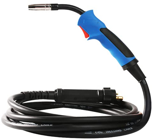 SUSEMSE Antorcha de soldadura MIG MB-15AK - Pistola de soldadura para MIG MAG máquina soldador con gas refrigerada por aire, tipo Binzel cabeza flexible, 5 metros