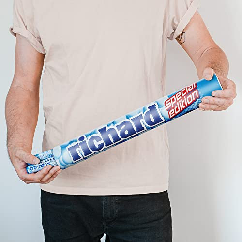 Mega Mentos Rolle personalisiert - Personalisier diese XXL Mentos Rolle mit Namen und Botschaft, mit 21 Mentosrollen in der Geschmackssorte (Mint)