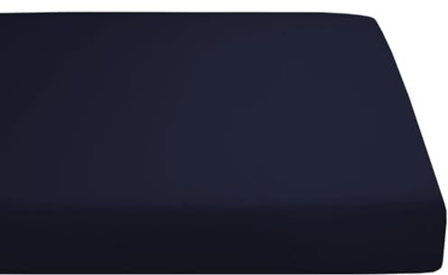 AM Qualitätsmatratzen Premium Spannbettlaken 80x200cm Boxspringbett (200gsm) in Dunkelblau - Made in Germany - Oeko TEX zertifiziertes Spannbettlaken 200x220 Wasserbett - 40cm Steghöhe