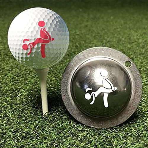 GUOZHI Tin Cup Golf Ball Marker Stencil, Tin Cup Golf Ball Custom Marker Alignment Tool Models Personalized Golf Ball Markers for Men or Women (C), M