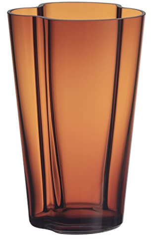 Iittala Aalto Vase Glas Kupferfarben, Maße: 14cm x 11,2cm x 22cm, 1062549