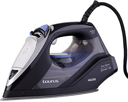 Taurus Amazing – Ferro da stiro a vapore 3000W,Colpo vapore 200 g/min,Punta di precisione,Piastra anodizzata,ECO,Auto-Off,Anticalcare,Regolatore temperatura