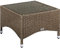 STILISTA Beistelltisch Eckig Glas Tischplatte aus Polyrattan, Modell- und Farbwahl - 58 x 58 cm Creme