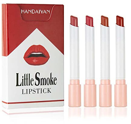 JUANMAO Geschenke für Frauen 4 Stück Zigaretten-Lippenstift lippenstift langlebig lipstick long Samtiger haltbarer Lipliner-Stift lipgloss durchsichtig