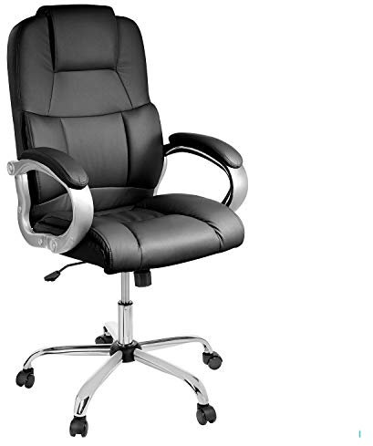 TPFLiving Bürostuhl Denver – mit hoher Rückenlehne und Lordosenstütze – belastbar bis 210 kg – gepolsterter und ergonomischer Premium Schreibtischstuhl für Büro und Homeoffice