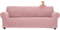 Stretch-Sofa-Schlupfdeckel Loveseat-Sofa-Abdeckung weiche Couch-Abdeckungen für 2 Kissen Couch-Sofa-Möbel-Schutz Jacquard-Gewebe kleine Karos mit elastischem Boden für Kinder Haustiere ( Rosa, Medium)