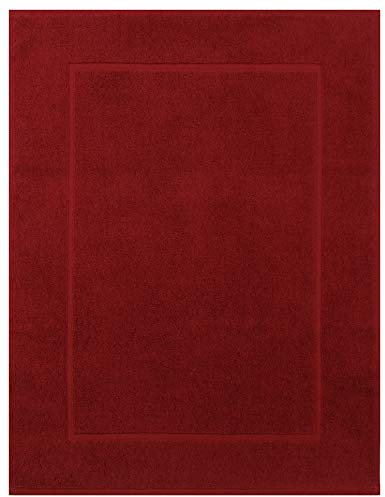 Betz Badvorleger Premium Größe 50x70 cm 100% Baumwolle Badematte Badteppich Duschvorlage Qualität 650 g/m² Farbe rubinrot