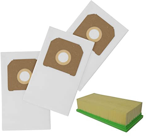 3x Les sacs renforcés à 6 couches pour aspirateur Bosch GAS 35 L/M SFK/AFS + filtre