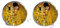 Klimts Mutter und Kind Ohrringe Der Kuss Ohrstecker Gustav Klimt Art Ohrstecker für Frau Sternbild, Glas, Glas