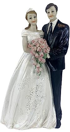 BOKIOESDE Kuchen Dekoration Puppen Braut Bräutigam Harz heiraten Figur lustige Hochzeit Topper Ständer Paar Wohnkultur Autozubehör, Tippe A