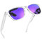 Joopin Occhiali da sole polarizzati uomo donna per guida pesca golf sportivi trekking protezione UV400 retrò occhiali da sole specchio quadrati (lenti viola)