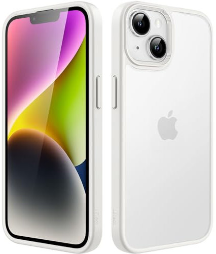 JETech Matt Hülle für iPhone 14 Plus 6,7 Zoll, Stoßfest Militärstandard FallSchutz Handyhülle, Mattierte Durchscheinende Rückseite Schutzhülle, Anti-Fingerabdruck (Polarstern)