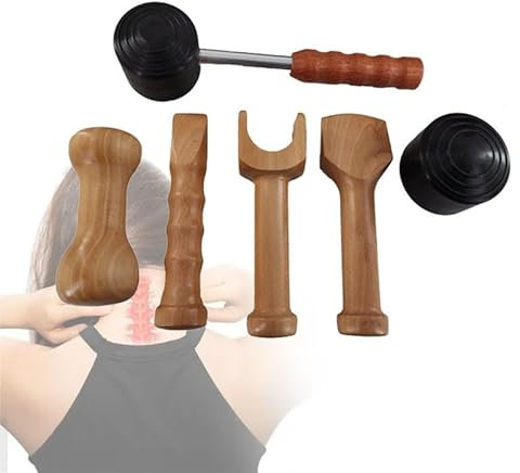 NICHOY Martillo quiropráctico, rehabilitación de la Columna Vertebral, corrección de la Columna Vertebral, liberación miofascial,masajeador de Fisioterapia(5 PCS)